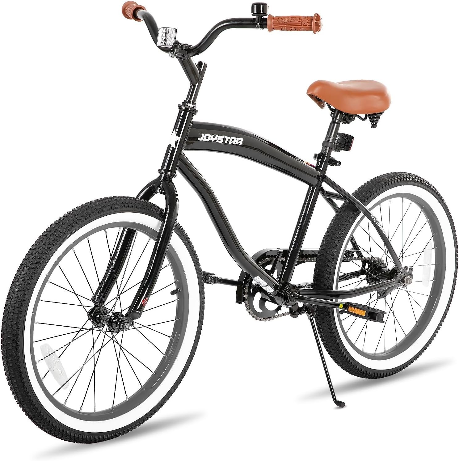 Single Speed Beach Cruiser Bicycle for Kids - Perfect for Ages 6-10 with Basket
