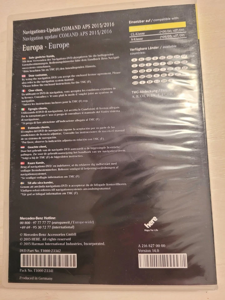 Mercedes W204 W197 Navigations-Update COMAND APS 2015 / 2016 für CL und S Klasse - Bild 2 von 2