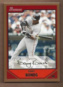 2007 Bowman Draft Gold #237 Barry Bonds - BB
