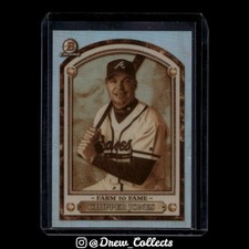 2020 Bowman Chrome #FTF-CJ Chipper Jones Atlanta Braves Case Hit Farm to Fame