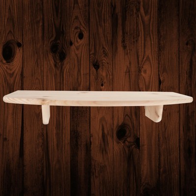 Holz Schweberegal 60 cm (23,6'') / Kiefer natur Regale Wandmontage Aufbewahrung