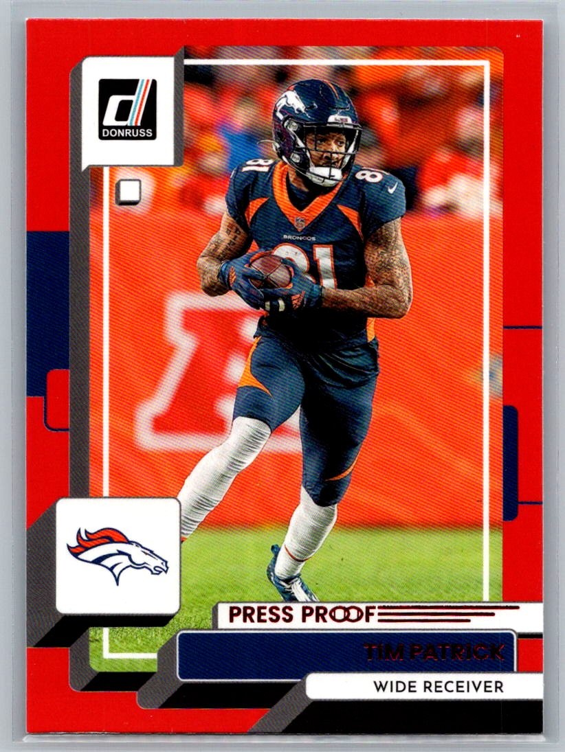 2022 Donruss #264 Tim Patrick Red Press Proof