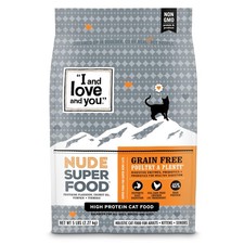 I and love and you Nude Dry Cat Food - Turkey + Chicken, Grain-Free, 5lb Bag 5.28 per pound
