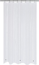 Stall Shower Curtain Liner 48 x 72 inch PEVA 8G Thick with 3 Magnets Clear