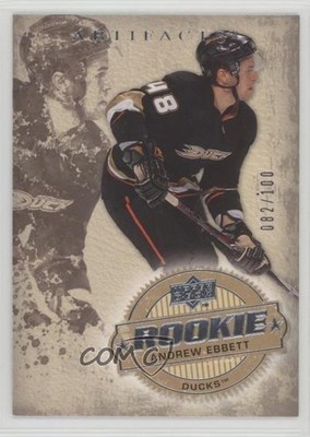 2008-09 Upper Deck Artifacts Silver 82/100 Andrew Ebbett #237 Rookie RC 2vh