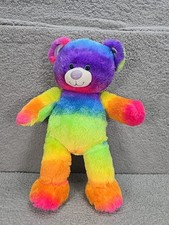 Build A Bear Tye Dye Rainbow 16  Colorful Teddy Bear Plush Stuffed Animal Toy