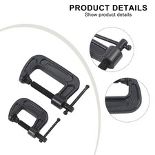 Heavy Duty 2pcs C Type Clamps with Smooth Threads for Wood and Metal Clamping