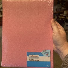 PACK OF 7- Creatology Solid Pink Felt Sheets 15 Piece Pack 9" X 12" New