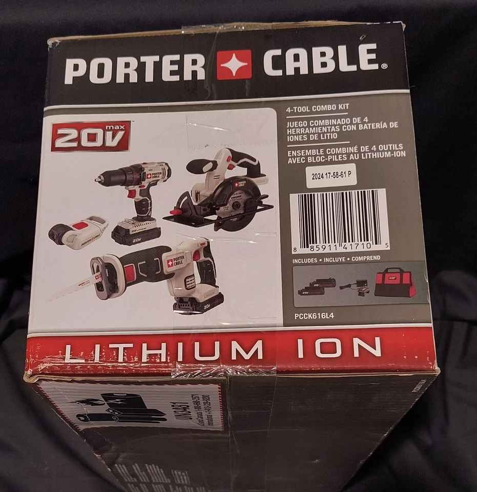 Porter Cable - #PCCK616L4 - 20V MAX Cordless - 4 Tool Combo Kit - New Never Open - Image 3 of 4
