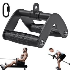 Double D Row Handle Cable Attachment, Rotating V Handle with Non-Slip Rubber ...