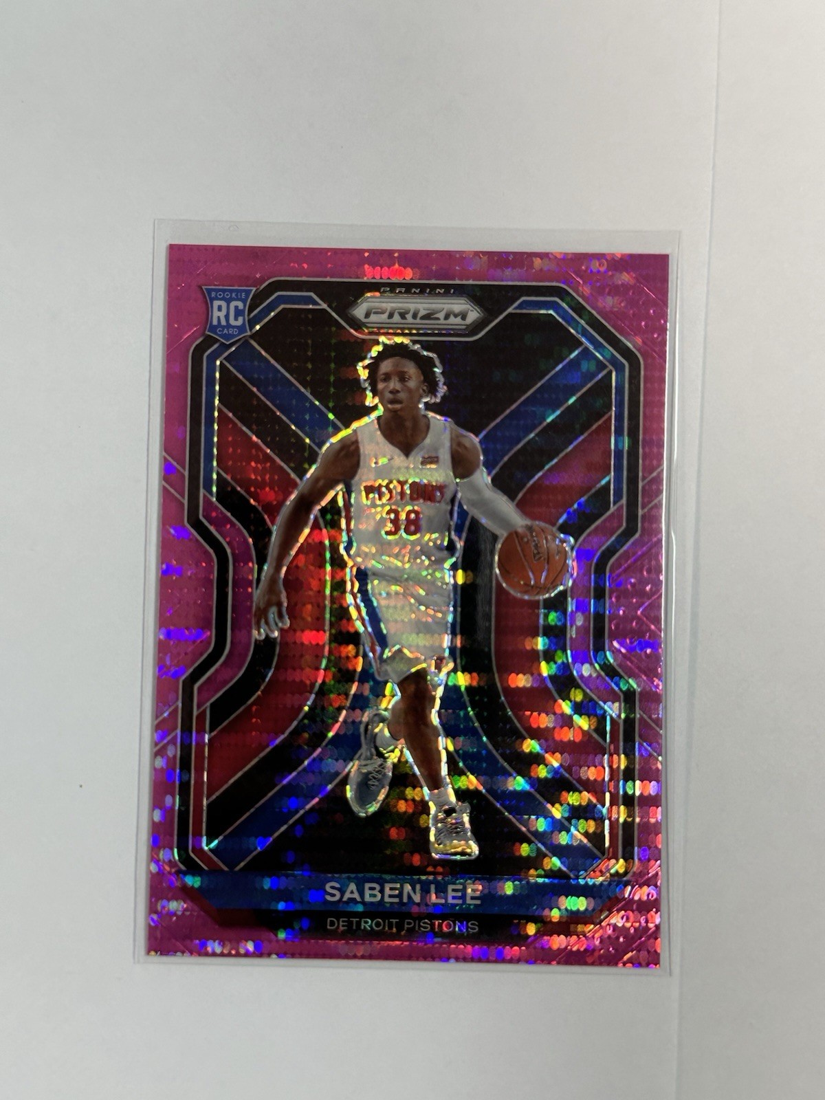 2020-21 Panini Prizm - Saben Lee #261 Pink Pulsar Prizm /42 (RC)