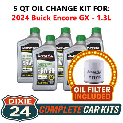 Fits: 2024 Buick Encore GX 1.3L 6,000 Mile Synthetic Oil & Filter