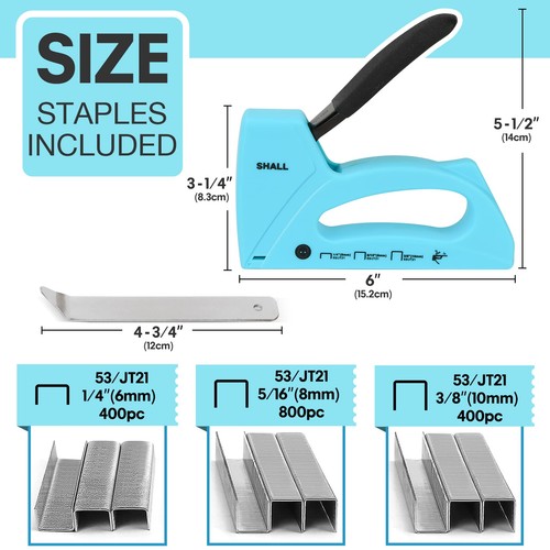 SHALL Light Duty Staple Gun for Wood - Upholstery duty, Blue  - Picture 5 of 7