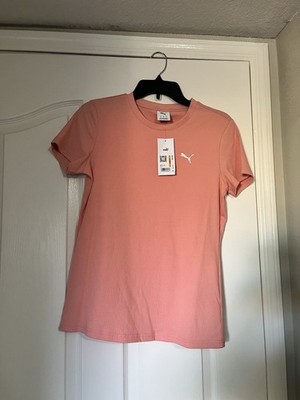 Puma Brand, Peach Parfait Color, Size Small - Regular Fit T-shirt - Women Shirt