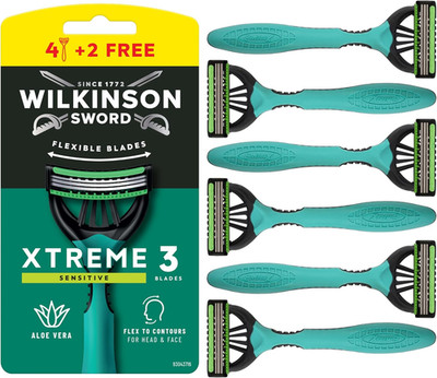 Wilkinson Sword Xtreme 3 for Men Sensitive Comfort Einwegrasierer X 4 + 2 Gratis