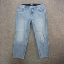 Jag Jeans Womens 14 Blue Ruby Straight Crop Mid Rise Denim Western Glove Works