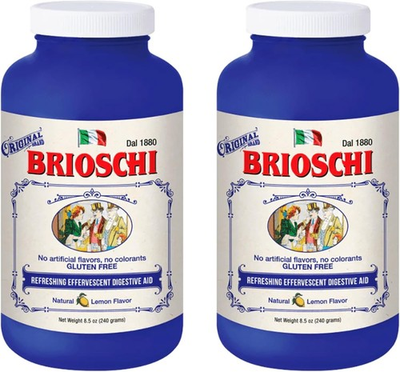 #ad Brioschi Lemon Flavored Italian Effervescent 5oz 2 Bottles $25.30