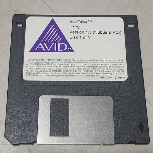 AVID Drive Utility Version 1.5 (Nubus & PCI) Disk