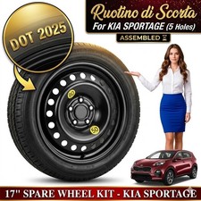 Space Saver Spare Wheel 17 Kia Sportage 5 Holes R17 Dot 2025 Warranty 2 Years Space Saver Spare Wheel 17 Kia Sportage 5 Holes R17 Dot 2025 Warranty 2 Years