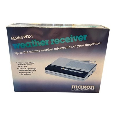 Maxon WX-1 Weather Alert Radio 3 Channel Battery Operated NOS Open Box Complete