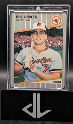 1989 Fleer Bill Ripken #616 Orioles F Face Blacked Out Error Card