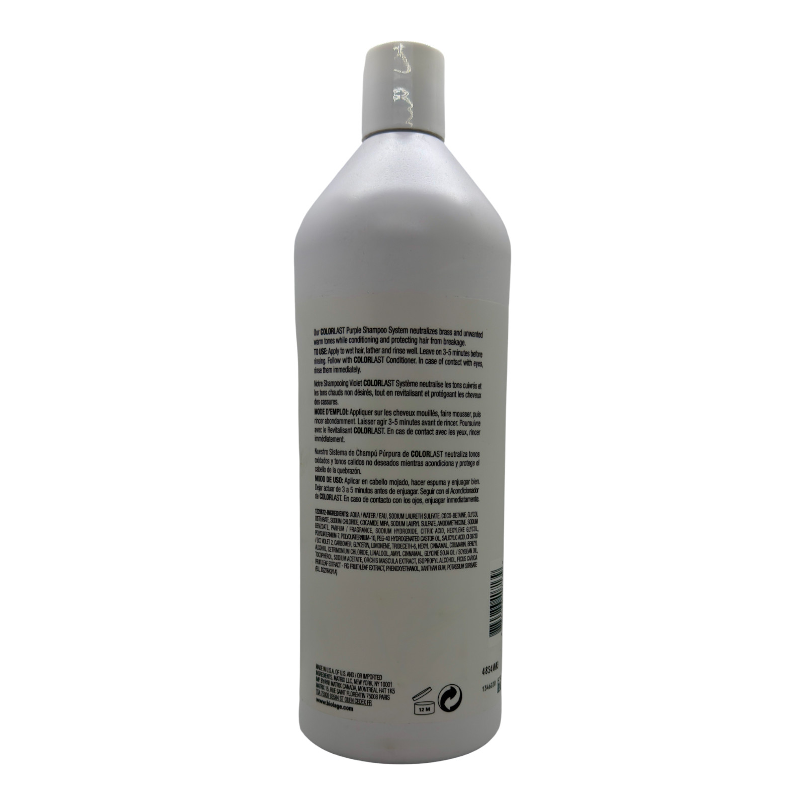 Matrix Biolage Color Last Purple Shampoo 33.8oz &bull; Anti-Brass Toning for Blondes