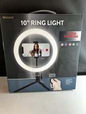 Vivitar 10" Ring Light Tripod USB Vlogging Podcast Wireless Shutter Release NIB