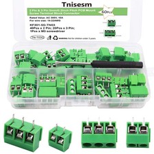 60 PCS 2 Pin 3 Pin 5mm Pitch PCB Mount Screw Terminal Block Connectors