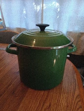 Le Creuset Green Stock Pot 8 Quart Pre Owned Enamel 