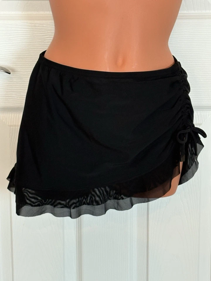 Parte inferior de natação Be Creative 10 preta com saia nova com etiquetas - Imagem 2 de 4