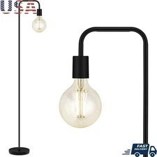 Industrial Floor Lamp E26 Base Metal Easy Assemble Modern Minimalist Design New