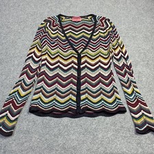 Missoni x Lindex Womens Cardigan Size XS Viscose Knit Sweater Zig Zag Chevron