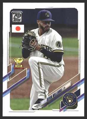 Devin Williams #211 2021 Topps Japan Edition Milwaukee BrewersRC Rookie