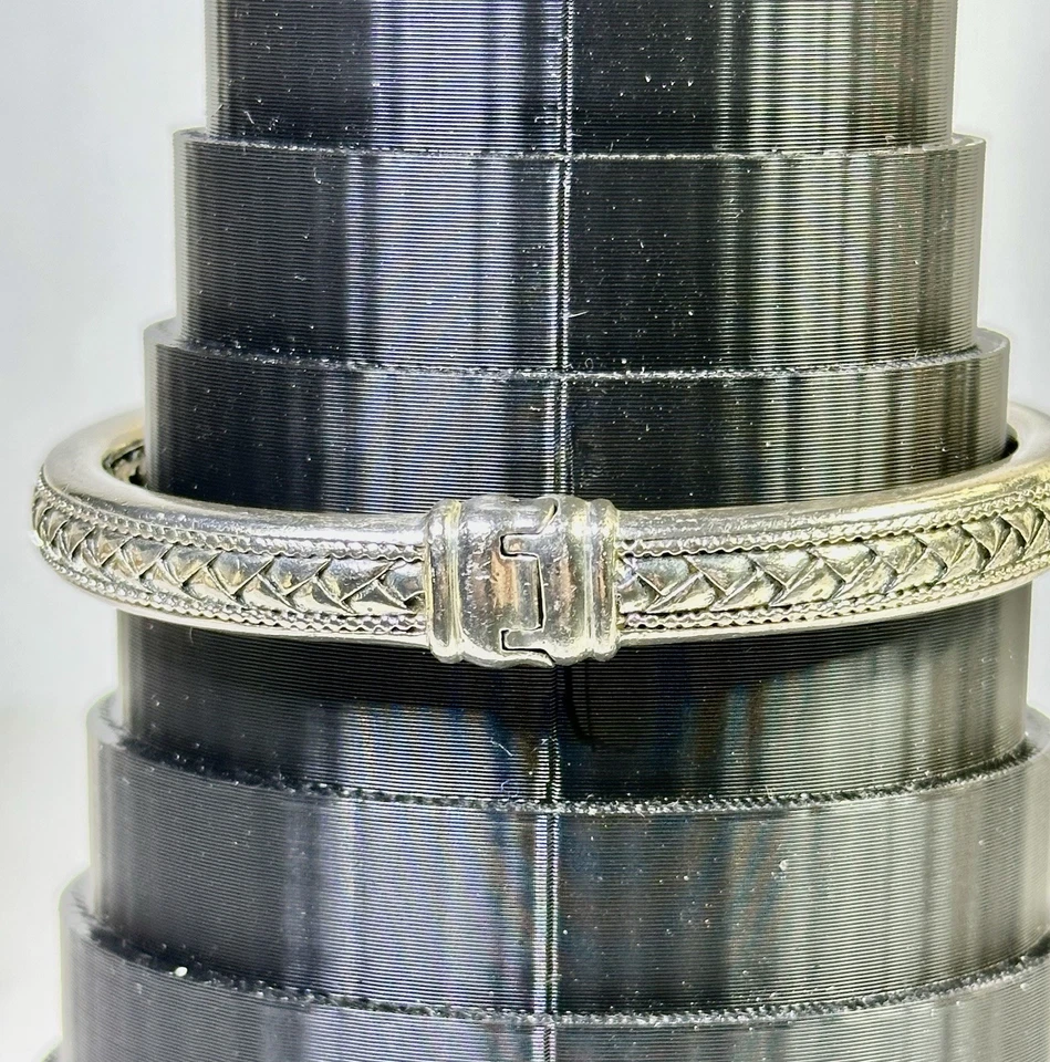 Scott Kay 925 Sterling Silver Hinged Equestrian Buckle Bracelet 7” Lot 733 - Image 3 of 4