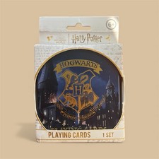 Harry Potter Hogwarts Playing Cards Set in Tin   New  Sealed