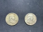 2 Ben Franklin Half Dollars