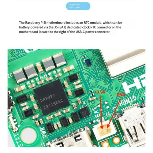 2X(FüR 5/5 Generation -Uhrmodul Batteriebetriebene Echtzeituhr mit JST-6135 - Bild 4 von 7