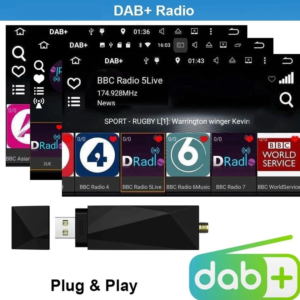 DAB+ Autoradio Für VW Polo 9N Golf MK4 Passat B5 Jetta T5 Android 15 Carplay KAM - Bild 4 von 4