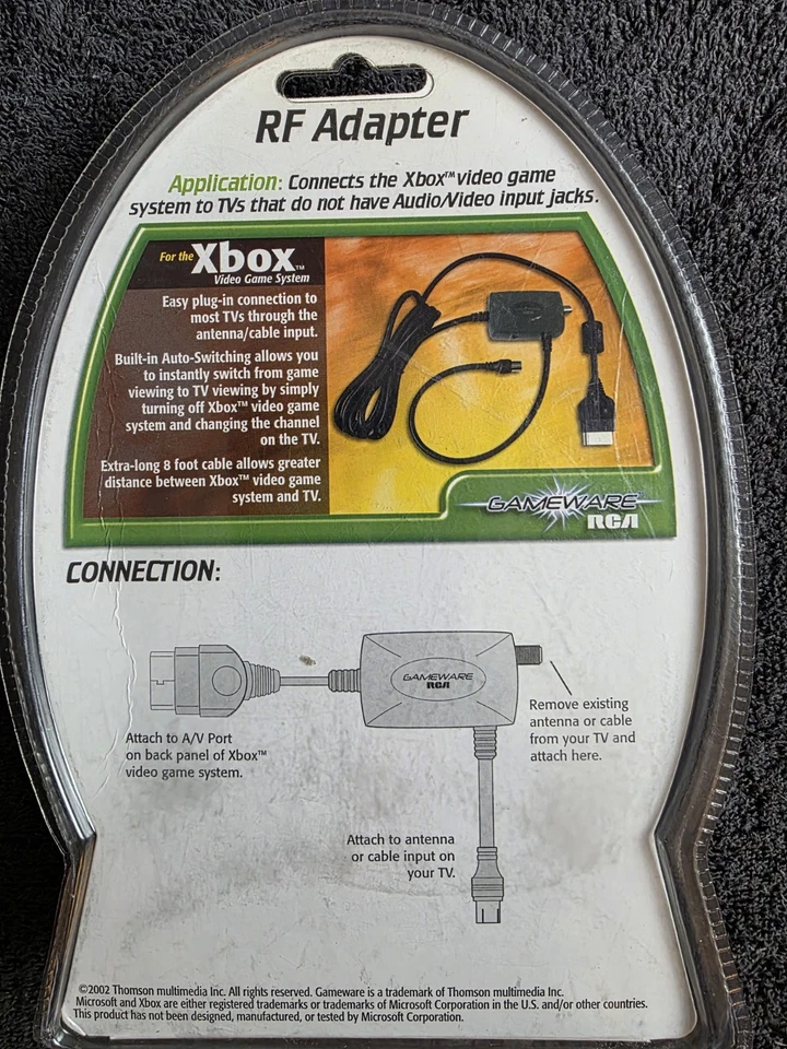NEW RCA Universal RF Adapter for XBox Extra Long Cable Antenna Connection - Image 3 of 4