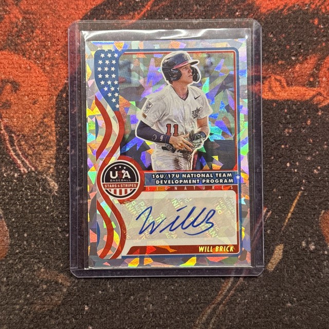 2025 Panini Stars And Stripes WILL BRICK Auto Cracked Ice /25 2026 Draft🔥🔥🔥