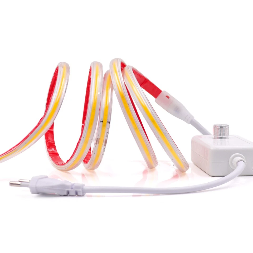 230V COB LED Streifen Stripe Lichtband Lichtschlauch Wasserdicht Selbstklebend - Bild 3 von 4