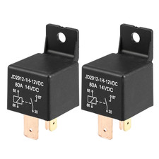 2Pcs Car Relay On/Off Normally Open 4 Pin 12V 80Amp SPST Model JD2912-1H-12VDC 8