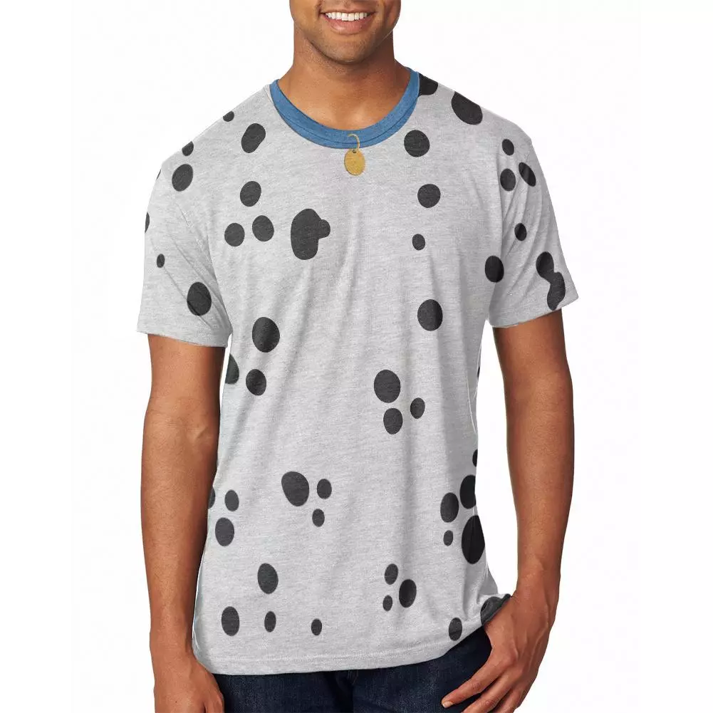 Dog Dalmatian Costume Blue Collar Mens Soft T Shirt eBay