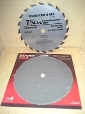Sears Craftsman 9_10951 Flame-Hardened Teeth Circular Saw Blade 7 1/4" . VGC