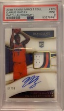 2019-20 Panini Immaculate Collection Darius Bazley RPA RC Patch Auto/99 PSA 9. 