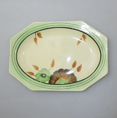 Clarice Cliff Hexagonal Serving Plate - Winter Morn (Green)