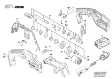 Bosch Ersatzteile für KEO 18V Akku-Säbelsäge