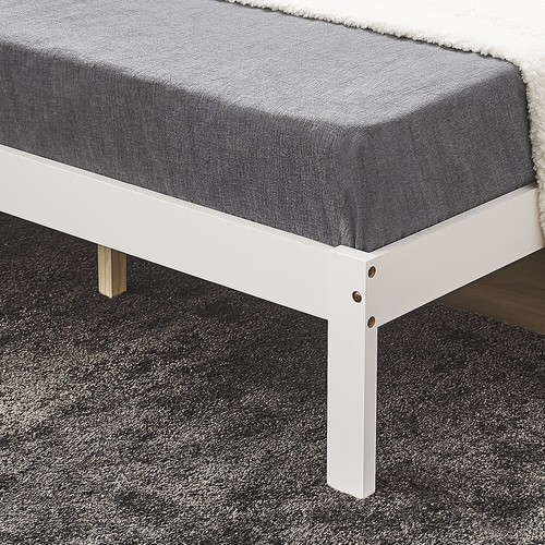 Panana White Single 3ft Double Bed 4 ft 6 Pine Wooden Bed Frame for Adults, Kids - Picture 25 of 53