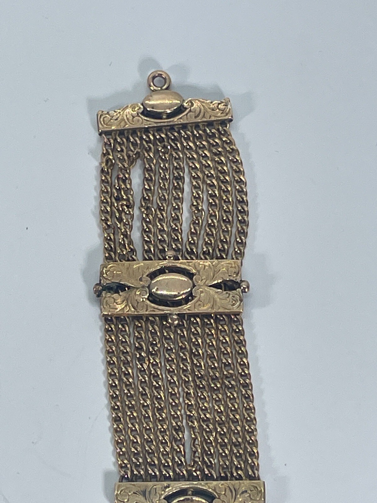 Antique Vtg Ornate Yellow Gold Filled MultiChain Fob Vest Pocket Watch