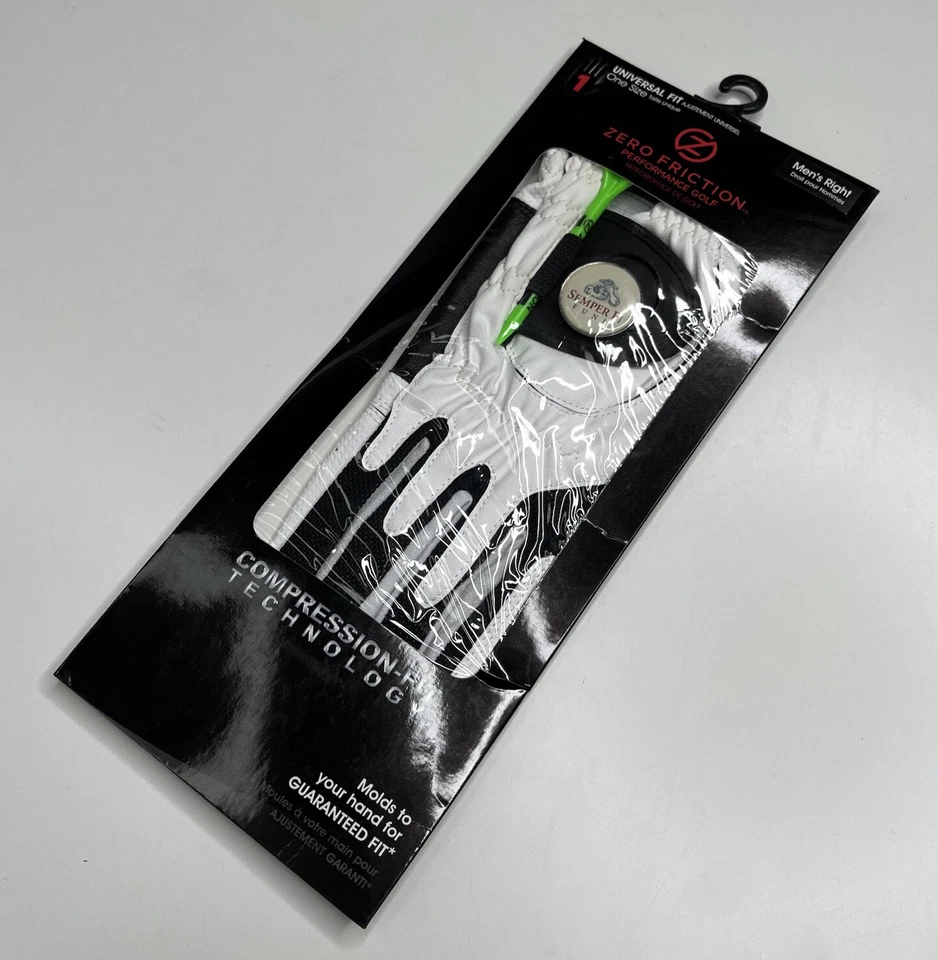 Guante de golf Zero Friction nuevo con etiquetas para hombre ajuste universal derecho cuero blanco sf12 Foto 3 de 3